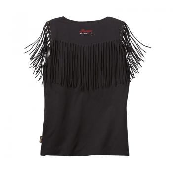 Preview: WOMENS FRINGED TANK TOP - BLACK