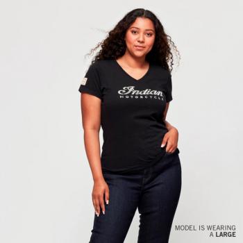 Preview: WOMENS SCRIPT LOGO T-SHIRT - BLACK