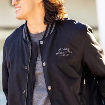 MENS CASUAL BOMBER JACKET - BLACK