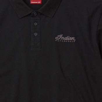 Preview: MENS INDIAN POLO SHIRT - BLACK Preview: MENS INDIAN POLO SHIRT - BLACK