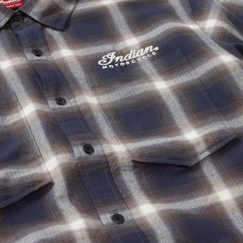 MENS HERRINGBONE SHIRT - NAVY