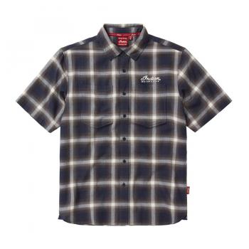 MENS HERRINGBONE SHIRT - NAVY