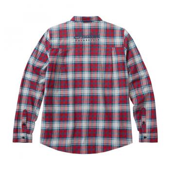 WOMENS SCRIPT EMBROIDERY SHIRT - RED