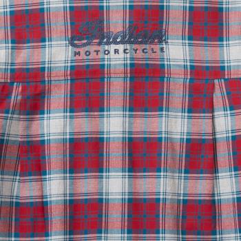 WOMENS SCRIPT EMBROIDERY SHIRT - RED