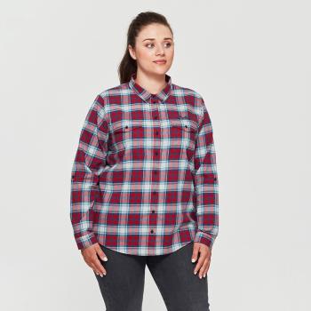 WOMENS SCRIPT EMBROIDERY SHIRT - RED