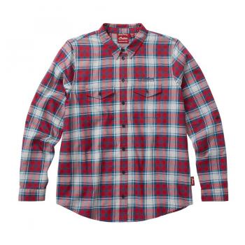 WOMENS SCRIPT EMBROIDERY SHIRT - RED