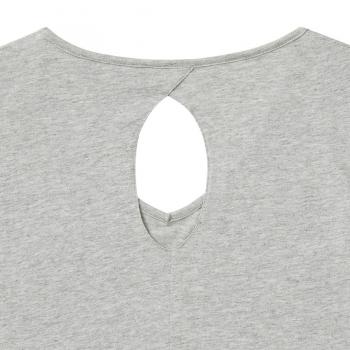 WOMENS OPEN BACK TEE - GRAY