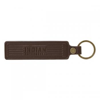 BLOCK LOGO LEATHER KEY RING