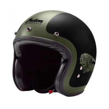 Preview: OPEN FACE HELMET - MATTE BLACK GREEN