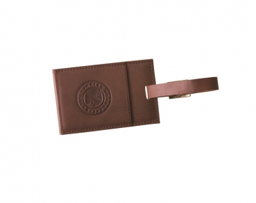 BROWN LEATHER LUGGAGE TAG