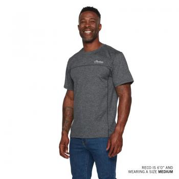MENS ATHLETE SCRIPT T-SHIRT - GRAY