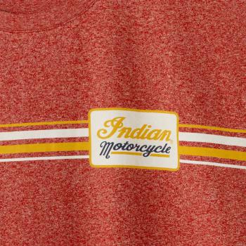 MENS STRIPE PATCH PRINT T-SHIRT - RED