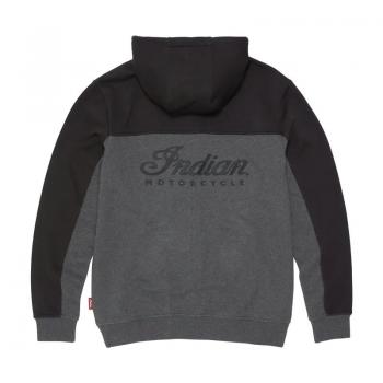 MENS COLORBLOCK SCRIPT HOODIE - GRAY