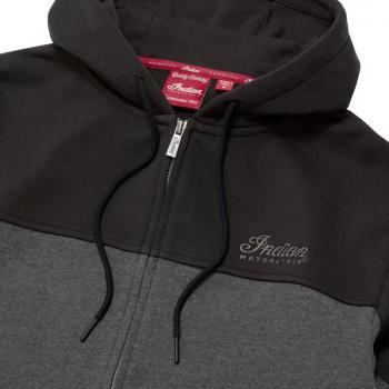 MENS COLORBLOCK SCRIPT HOODIE - GRAY
