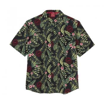MENS TROPICAL PRINT SHIRT - GREEN