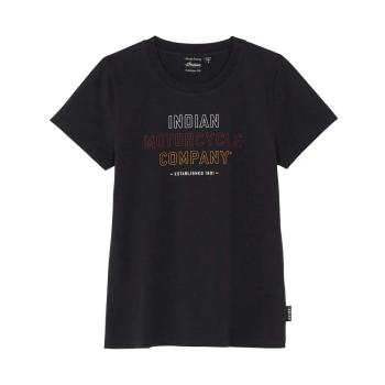 WOMENS TRI COLOR BLOCK LOGO T-SHIRT - BLACK