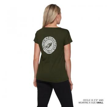 WOMENS I SCRIPT LOGO T-SHIRT - GREEN