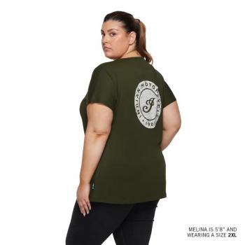 WOMENS I SCRIPT LOGO T-SHIRT - GREEN