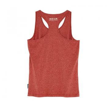 WOMENS STRIPE PATCH PRINT TANK - RED