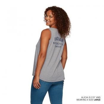 WOMENS ATHLETE LOGO PRINT TANK - GRAY