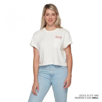 WOMENS CROPPED LEGENDARY POCKET T-SHIRT - WHITE