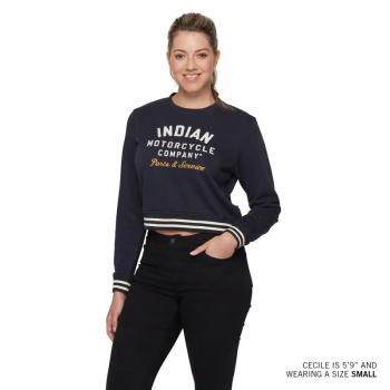 WOMENS CROPPED RETRO TOP - NAVY