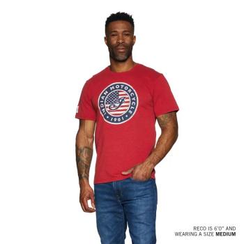 Preview: MENS USA FLAG LOGO T-SHIRT - RED