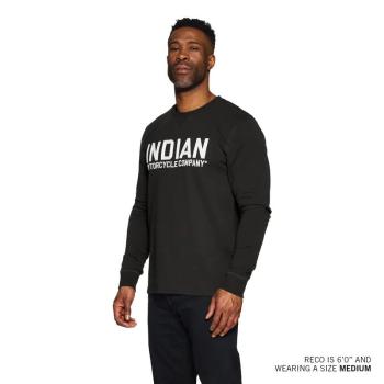 Preview: MENS CHAINSTITCH EMBROIDERY LONGSLEEVE T-SHIRT - BLACK