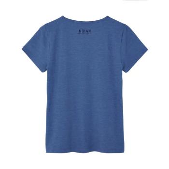 WOMENS STAMP BLOCK LOGO T-SHIRT - BLUE
