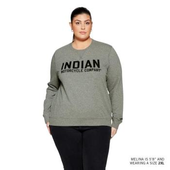 WOMENS CHAINSTITCH EMBROIDERY LONGSLEEVE T-SHIRT - GRAY