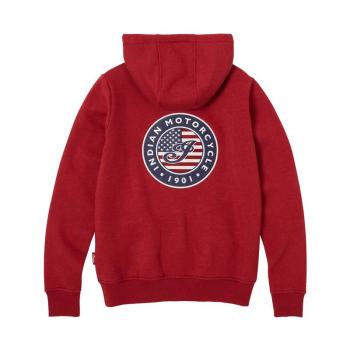 Preview: WOMENS USA FLAG HOODIE - RED