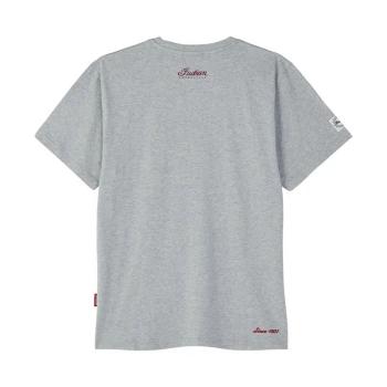 MENS DISTRESSED HEADDRESS MARLS T-SHIRT - GRAY