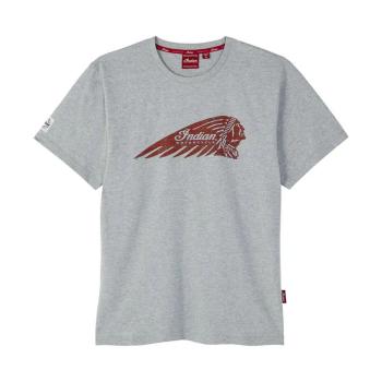 MENS DISTRESSED HEADDRESS MARLS T-SHIRT - GRAY