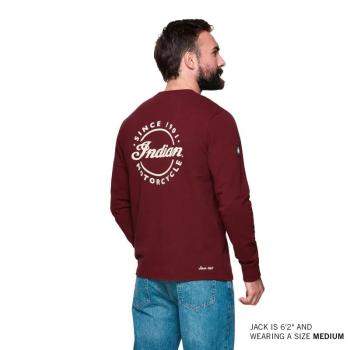 Preview: MENS SCRIPT ICON POCKET LONG SLEEVE T-SHIRT - PORT