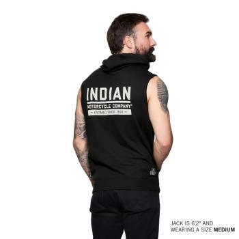 Preview: MENS SLEEVELESS ESTABLISHED 1901 HOODIE - BLACK