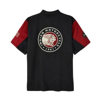MENS HEADDRESS COLORBLOCK SHOP SHIRT - RED
