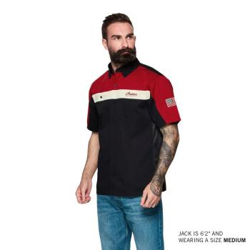 MENS HEADDRESS COLORBLOCK SHOP SHIRT - RED