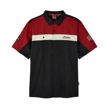 MENS HEADDRESS COLORBLOCK SHOP SHIRT - RED
