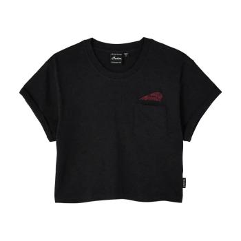 WOMENS CIRCLE BLOCK CROPPED T-SHIRT - BLACK