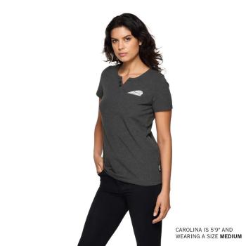 Preview: WOMENS BLOCK IMC CIRCLE HENLEY T-SHIRT - GRAY