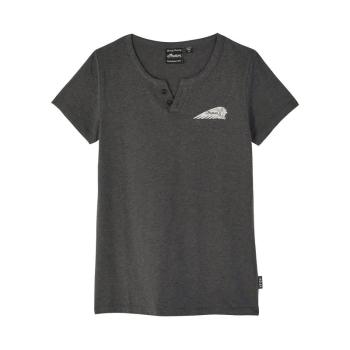 WOMENS BLOCK IMC CIRCLE HENLEY T-SHIRT - GRAY