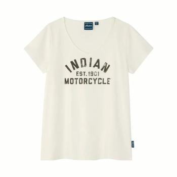 WOMENS EST 1901 BLOCK PRINTED T-SHIRT - WHITE