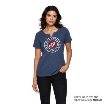 Preview: WOMENS I SCRIPT WATERCOLOR T-SHIRT - BLUE