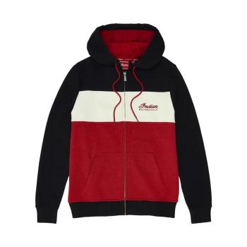 WOMENS SCRIPT LOGO COLORBLOCK HOODIE - RED