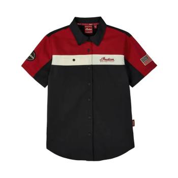 WOMENS HEADDRESS COLORBLOCK SHOP SHIRT - RED