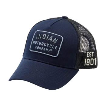 BLOCK LOGO PATCH TRUCKER CAP - NAVY