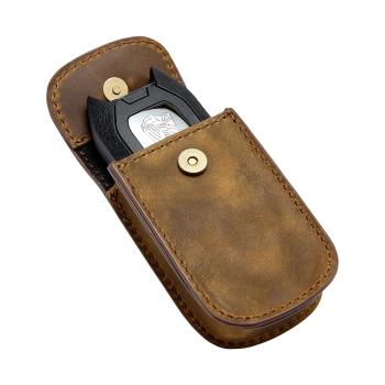 LARGE LEATHER KEY FOB CARRIER