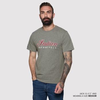 Preview: MENS INDIAN MOTORCYCLE MARL LOGO T-SHIRT - GRAY Preview: MENS INDIAN MOTORCYCLE MARL LOGO T-SHIRT - GRAY