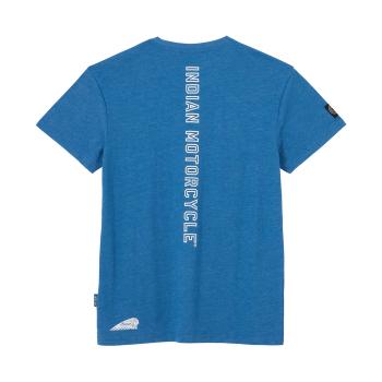 Preview: MENS VERTICAL LOGO PRINTED T-SHIRT - BLUE Preview: MENS VERTICAL LOGO PRINTED T-SHIRT - BLUE