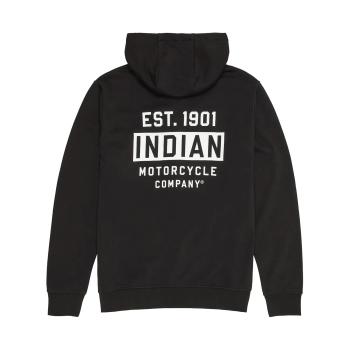 Preview: MENS EST 1901 INDIAN MOTORCYCLE HOODIE - BLACK